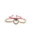 Fashion Cb0288cx+box Chain Copper Inlaid Zirconium Heart Adjustable Bracelet