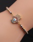 Fashion Cb0287cx+ Box Chain Copper Inlaid Zirconium Eye Adjustable Bracelet
