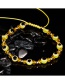 Fashion #yellow Geometric Round Eyes Crystal Beaded Bracelet