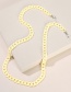 Fashion Off White Acrylic Geometric Chain Glasses Chain