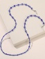 Fashion Royal Blue Geometric Crystal Beaded Glasses Chain