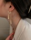 Fashion Gold Alloy Sequin Chain Tassel Earrings
