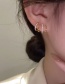 Fashion Gold Alloy Inlaid Zirconium Geometric Earrings