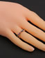 Fashion Gold Copper Inlaid Color Zirconium Double Layer Cross Ring