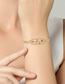 Fashion Gold Gold-plated Copper And Diamond Star And Moon Bracelet