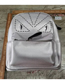 Fashion Grey Pu Geometric Backpack