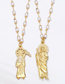 Fashion B Bronze Inlaid Zirconium Madonna Necklace