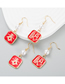 Fashion Blessing Alloy Drop Oil Blessing Earrings