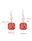 Fashion Blessing Alloy Drop Oil Blessing Earrings