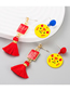 Fashion China Alloy Drip Oil Text Brand Tassel Earrings