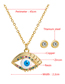 Fashion Suit Brass Inlaid Zirconium Eye Necklace And Earring Set
