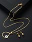 Fashion Suit Copper And Diamond Drop-shaped Eye Necklace And Earrings Set