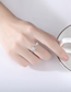 Fashion White Copper Inlaid Zirconium Starburst Open Ring