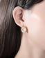 Fashion Gold Copper Inlaid Zirconium Geometric Round Earrings