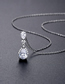 Fashion Silver Copper Inlaid Zirconium Drop-shaped Necklace