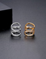 Fashion 2# Copper Inlaid Zirconium Geometric Earrings