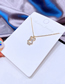 Fashion Gold Copper Inlaid Zirconium Bear Necklace