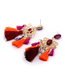 Fashion Orange Alloy Diamond Geometric Tassel Earrings