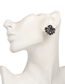 Fashion Grab The Black Alloy Diamond Geometric Stud Earrings