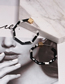 Fashion Black And White Resin Acrylic C-shaped Plate Ear Ring