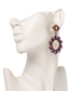 Fashion Color Alloy Diamond Sun Flower Stud Earrings