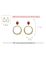 Fashion Red Alloy Diamond Pattern Round Earrings