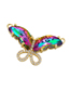 Fashion Light Blue Copper Diamond Butterfly Diy Accessories
