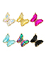 Fashion Pink Copper Diamond Butterfly Diy Accessories