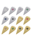 Fashion White Gold And Purple Diamonds Copper Inlaid Five-pointed Star Zirconium Love Diy Accessories