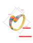 Fashion Color Copper Drip Oil Geometric Open Ring