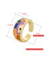 Fashion 6# Copper And Gold-plated Oil Drip Open Ring
