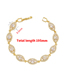 Fashion Vl145 Golden Copper Inlaid Zirconium Flower Bracelet