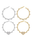 Fashion Golden Vl141 Copper Inlaid Zirconium Heart Bracelet