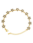 Fashion Golden And White Diamonds Vl137 Five-pointed Star Bracelet Inlaid With Colored Diamonds