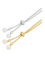 Fashion White Gold Gold-plated Copper Pearl Pull Bracelet