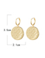 Fashion Golden Star And Moon Alloy Geometric Star And Moon Earrings