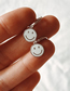 Fashion White Alloy Dripping Smiley Earrings