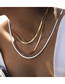 Fashion Xh1243-silver Alloy Smooth Snake Bone Chain Necklace