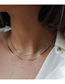 Fashion Xh1243-silver Alloy Smooth Snake Bone Chain Necklace