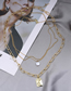 Fashion Style Two Alloy Geometric Coin Multilayer Necklace