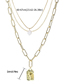 Fashion Style Two Alloy Geometric Coin Multilayer Necklace