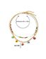 Fashion 6# Colorful Rice Beads Beaded Geometric Double Necklace