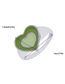 Fashion Silver Green Alloy Drop Oil Love Ring Set