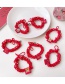 Fashion Red-one Thousand Miles (2 Piece Set) Geometric Letter Stickers Wiring Rope Braided Bracelet Hair Rope Set