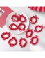 Fashion Red-good Luck Continuous (2 Piece Set) Geometric Letter Stickers Wiring Rope Braided Bracelet Hair Rope Set