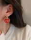 Fashion Red Alloy Letter Love Ear Ring