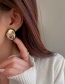 Fashion White Geometric Irregular Fold Earrings
