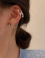 Fashion Ear Clip Ear Cord (single Left Ear Alloy Inlaid Zirconium Double C Flower Chain Ear Line