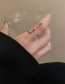 Fashion Ring-water Drop Silver Metal Drop Open Ring
