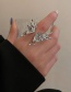 Fashion Ring-water Drop Silver Metal Drop Open Ring